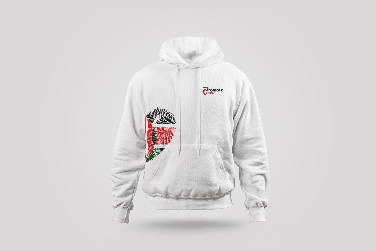 White Fingerprint Flag Hoodie