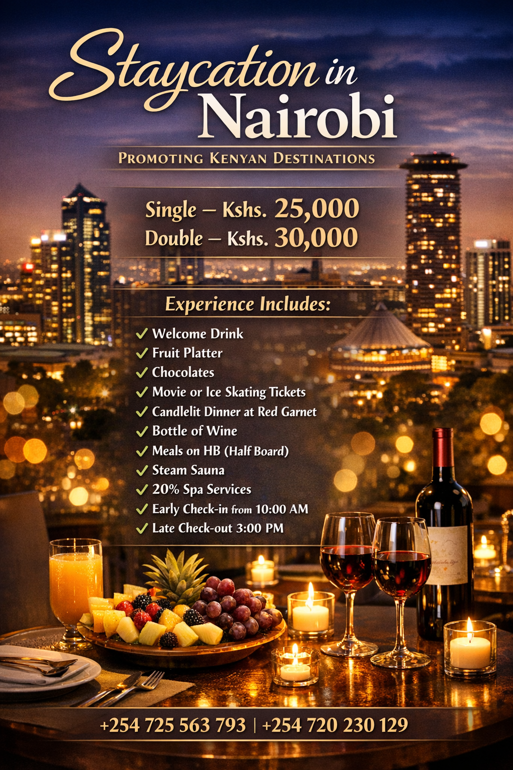 Staycation in Nairobi flyer — Promote Kenya x Golden Days Adventures